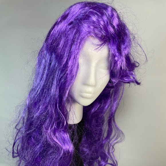 Leg Avenue Starbright Long Wavy Wig Purple OS - Picture 3 of 12